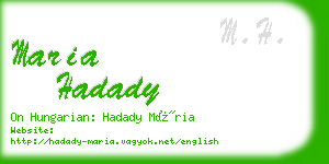 maria hadady business card